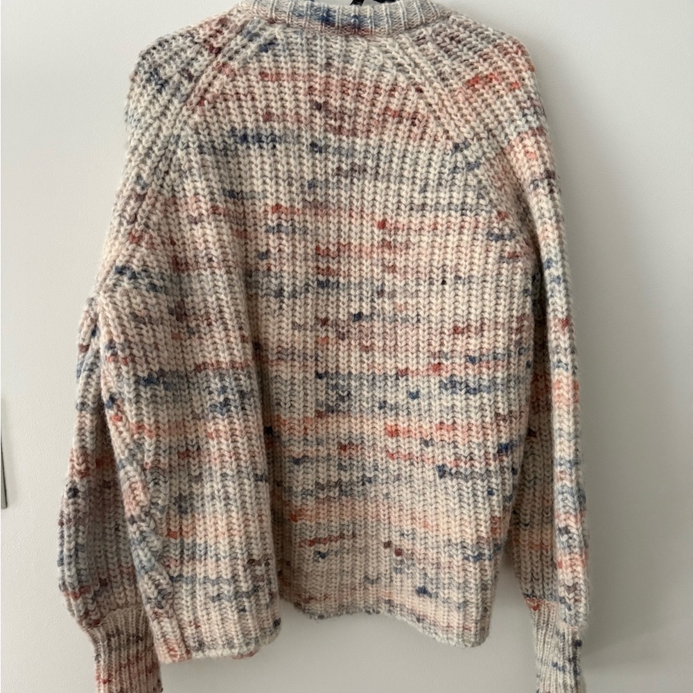 Sezane Multi Speckled Pierre Cardigan - Cream - Picture 2 of 13